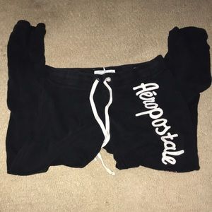 Aeropostale Black cinch sweatpants M